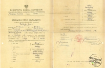 Swiadectwo egzaminu z zakresu materiału nauczania szkoły powszechnej Józefa Gołdyki - 1948 rok