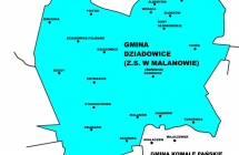 Mapa podziału administracyjnego  w 1952 roku