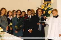 Konsekracja Kosciola p.w. sw. Stanislawa b. i m. - powitanie i parafian - 2000 rok, ks