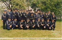 Druhowie OSP Malanow bioracy udzial w zabezpieczeniu wizyty Jana Pawla II  w Polsce - 1991 rok