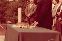 Wiesław Raszewski - naczelnik Gminy Malanów, z lewej Stanisław Piekarski, lata 80-te XX wieku