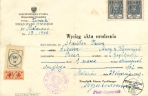 Wyciag aktu urodzenia 1949 rok