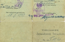 Tymczasowe zaswiadczenie tozsamosci 1949 rok