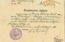 Swiadectwo zejscia 1930 rok..